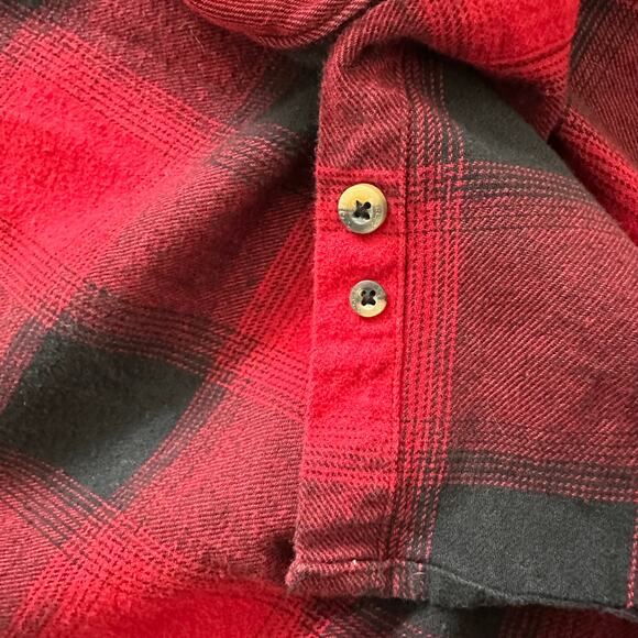 Gioberti Flannel Shirt Buffalo Check Contrasting Corduroy Red Black XXL Workwear - Picture 7 of 11